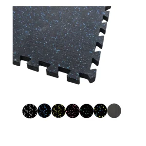 Protective Puzzle Interlocking Rubber Gym Floor Tiles 15mm 20mm