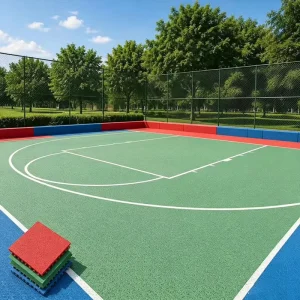 Public Park PP Interlocking Modular Flooring Outdoor Scenic Spot Leisure Sports Field Garden Eco-Friendly Multi-Sports