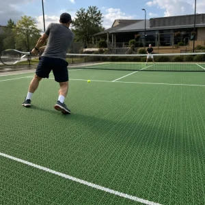 Public School Tennis Court Refurbishment PP Interlocking Surface for Physical Education and Athletic Programs