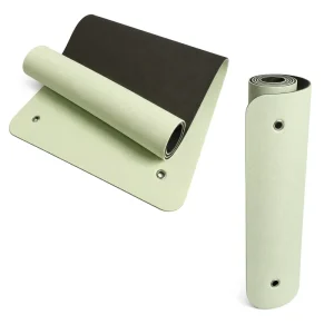Punched TPE Yoga Mat with Wall-Hanging Hooks and Buttons, 6mm Thick, 720g, Men’s Fitness Training Mat