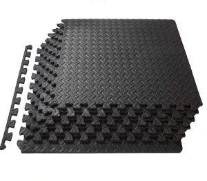 Puzzle Exercise Mat Half Thickness EVA Foam Inter Locking Tiles Protective Flooring for Gym 60x60x1.2cm 24x24x1/2 Inch
