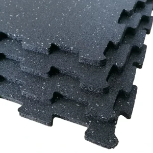 Puzzle Interlocking Rubber Gym Mat Tiles Non-Toxic Indoor Commercial Flooring