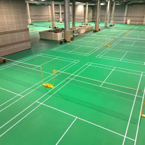 Pvc Sports Flooring Bwf Badminton Court Mat for Indoor Use Rubber Roll Fiba Certified for Basketball Futsal