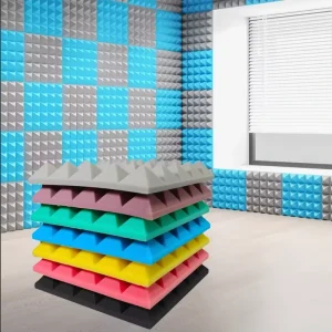 Pyramid Foam Roll Soundproofing Acoustic Panels for Home Studio Cinema Sound Absorbing Sponge Polyurethane for Office