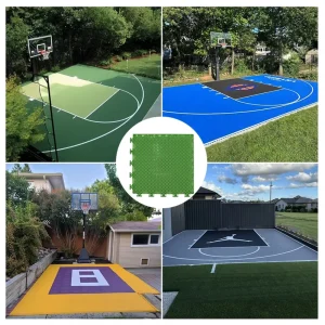 Quick Assembly Plastic Basketball Court Tile Non Slip with 10+ Years Durability for Sports Flooring