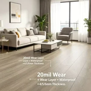 Quick Install Click Lock System SPC Flooring No Glue Needed DIY Friendly Waterproof Rigid Core Vinyl Plank for Renovation