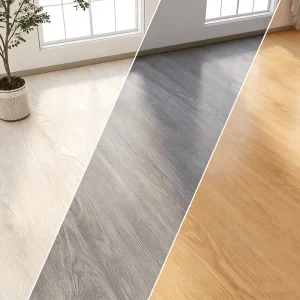 Quick install Wood grain PVC Self adhesive Floor Tiles Thickened Waterproof Wear resistant Fireproof Eco friendly