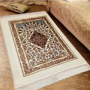 Raschel Knit Prayer Rug Thick Soft Touch Muslim Prayer Mat for Mosque