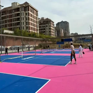 Ready to Ship Pickleball Interlocking Tile Backyard Sport Court DIY Setup UV Protected High Performance Supply