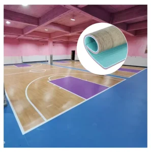 Premium Vendor Pvc Sports Flooring Roll Multi Color Combination School Playground Low Maintenance Durable Secure