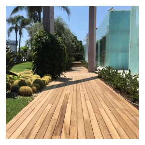Real Wood Outdoor Teak Decking Board Hardwood Wooden Flooring for Outdoor Warehouse Exterior Park Bedroom Gym Applications