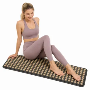 Rectangle Silicone Wood Foot Massage Pad with Timing Control and Finger Pressure Board
