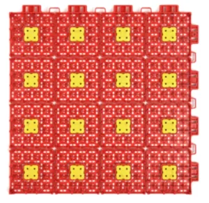 Recyclable Plastic Modular Suspended Floor Window Pattern Soft Connector Accurate Ball Rebound Shock Absorption Eco-Friendly