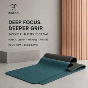Recyclable Sanded PU Yoga Mat 183*68cm Eco Friendly Rubber Pad