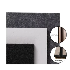 Recycled Material Acoustic Slat Wall Panel Polyester Fiber Acoustic Panel Bak Panel