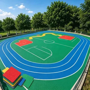 Recycled PP Interlocking Flooring Shockproof Playground Floor for Kindergarten Outdoor Sports Ground