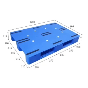 Recycled Plastic Open Bottom Deck Plastic Floor Pallet Single Faced 4-Way Entry Type