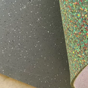 Recycled Rubber Gym Flooring Tiles, Shockproof and Easy-Clean