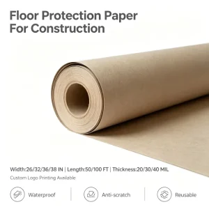 Recycled Waterproof Paper Floor Protection Roll for Construction Projects