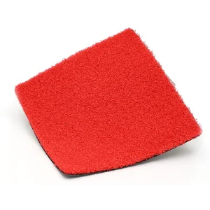 Red Curved Artificial Grass Turf 15mm PP Material for Tennis and Golf Courts
