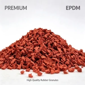 Red EPDM Granules High-Elastic Professional Running Track Flooring Material Supplier Multiple International Standard Certified