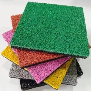 Red EPDM Rubber Granules Xiangcheng XC-PD-002 13mm Medium Firmness for Athletic Running Tracks Soccer Playground Surfacing