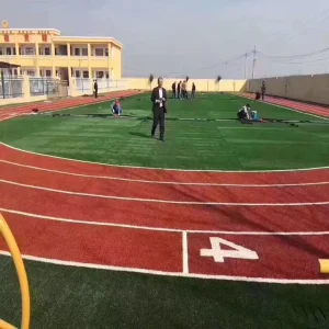 Red Green Color Artificial Grass for Outdoor Football Soccer Playground Padel Tennis Court Sport Flooring Turf