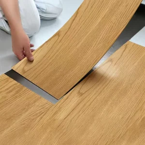Reinforced SPC LVT Flooring 45x45cm Wood Grain Look Waterproof Anti Slip Engineered Indoor Floor For Hotel Apartment Villa