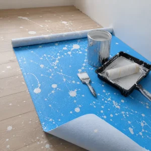 Renovation Floor Protection Film Self-Adhesive Non-Woven Fabric Medium Weight Dirt and Paint Resistant Easy-Remove