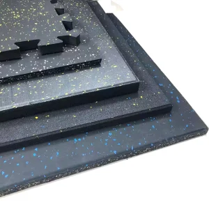 Resilience Shock Absorption 1000 * 1000 Gym Rubber Floor Tiles for Fitness