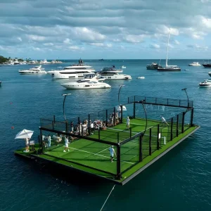 Resort Hotel Panoramic Padel Court Premium Tourist Padel Pitch for Villa Hospitality Sector
