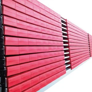Retractable Heavy-Duty Bleacher Seating Anti-Skid Powder-Coated Steel Electric Manual 500mm Seat Width for School Sports Halls