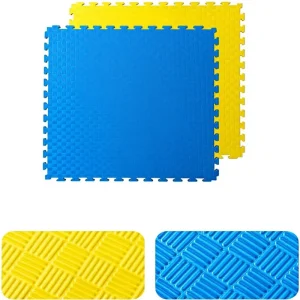 Reversible Cushioned EVA Foam Exercise Mat 100×100 CM Interlocking Washable Home Workout Tiles for Yoga MMA Wrestling 2CM Thick