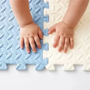 Reversible EVA Interlocking Floor Mats Wood-Grain Foam Tiles Anti-Slip Waterproof Home Living Room Custom