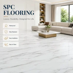 Rigid Core Vinyl Flooring High-Gloss Anti-Skid SPC Flooring 10mm 12mm