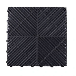 Rigid Modular Colorful Interlocking Waterproof Plastic Decking Tiles for Indoor Garages and Industrial Use