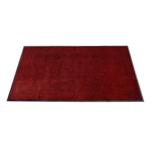 Roll Out the Red Carpet Flocked Mat, Solution-Dyed Nylon, NBR Non-Slip, Machine Washable, Crush-Resistant, Quick Dry, No Curl
