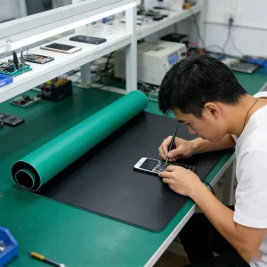 Rollable Anti-Static Mat for Desk, Rack, and Floor Coverage