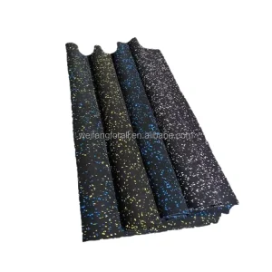 Rollable Custom Sized High Density Anti Static Rubber Mats Shock Absorbing Yoga Gym Floor Mats