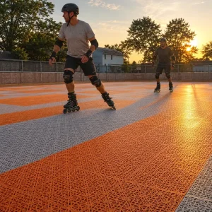 Roller Skating Rink Modular PP Flooring Tile System