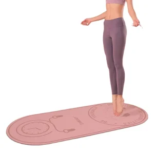 Rope Skipping Exercise Workout Mat 6mm Thickened Mute Noise Reduction Jump Rope Mat Durable and Non Slip Oval Yoga Mats