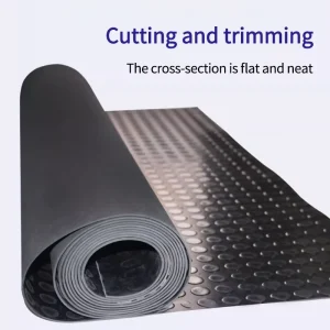 Round Dot Shock Absorbent Rubber Floor Mat Chevron Texture Board Rubber Sheet Round Dot Anti Slip Mat