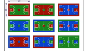 Rubber Basketball Court Plastic Sports Floor Anti-Slip Indoor and Outdoor Factory Direct Supply