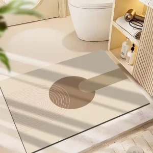 Rubber Bathroom Floor Mat, Super Absorbent, Quick-Dry, Non-Slip, Eco-Friendly, Home and Hotel Use