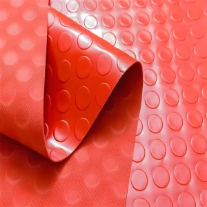 Rubber Coin patterned PVC Anti Slip Flooring for Trucks Modern Design Water Resistant for Supermarkets and Commercial Use