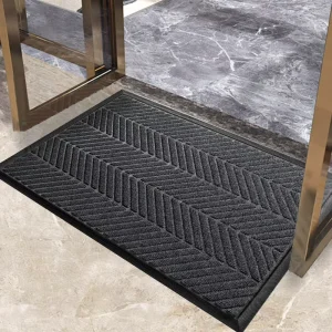 Rubber Doormat 90cm x 150cm Indoor Outdoor Low-Profile Non-Slip Entryway Mat