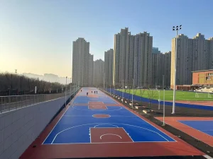 Rubber Eco-Friendly Shock Absorption Indoor Outdoor Court Basketball Court Tennis Court Table Tennis Court Sports