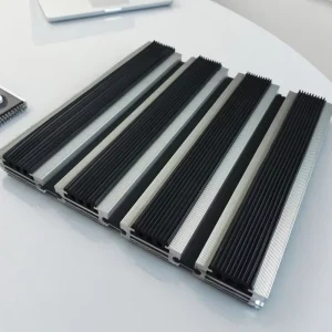 Rubber Entrance Matting System Recessed Aluminum Inset Commercial Floor Mat for Office