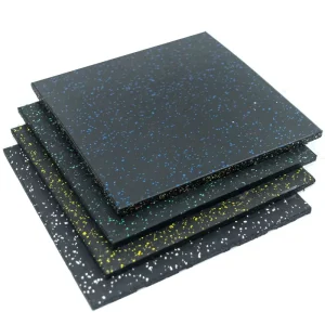 Rubber Exercise Floor Mat for Gym and Home Use Shock Absorbing Soundproof Anti Slip Durable 20mm Thick