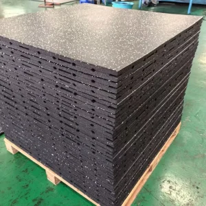 Rubber Fitness Floor Tile Slip-Proof Waterproof Noise-Absorbing Mat for Gym Hall and Garden